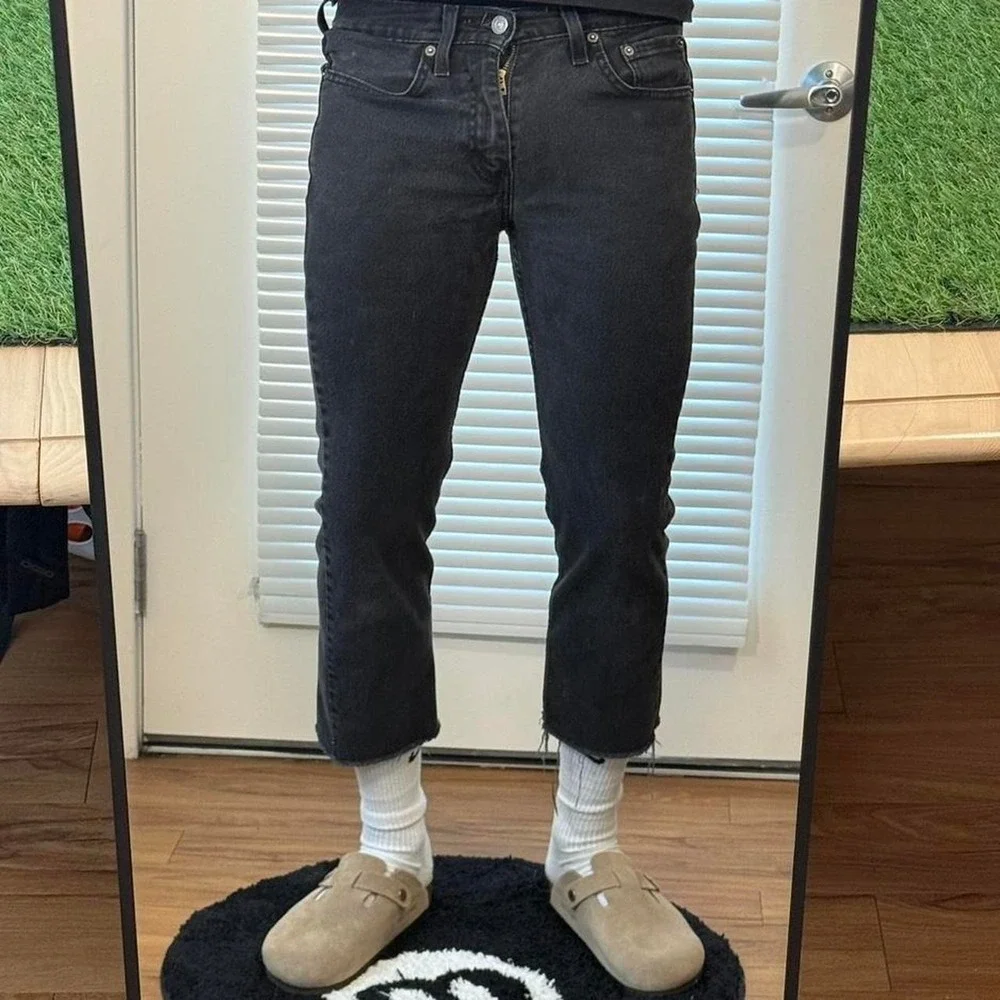 Levi's 514 (slim) straight black jeans 28x23